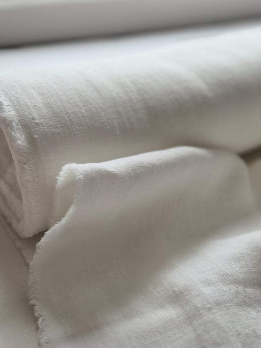 Alma Off-White Linen Fabric - AVLEN
