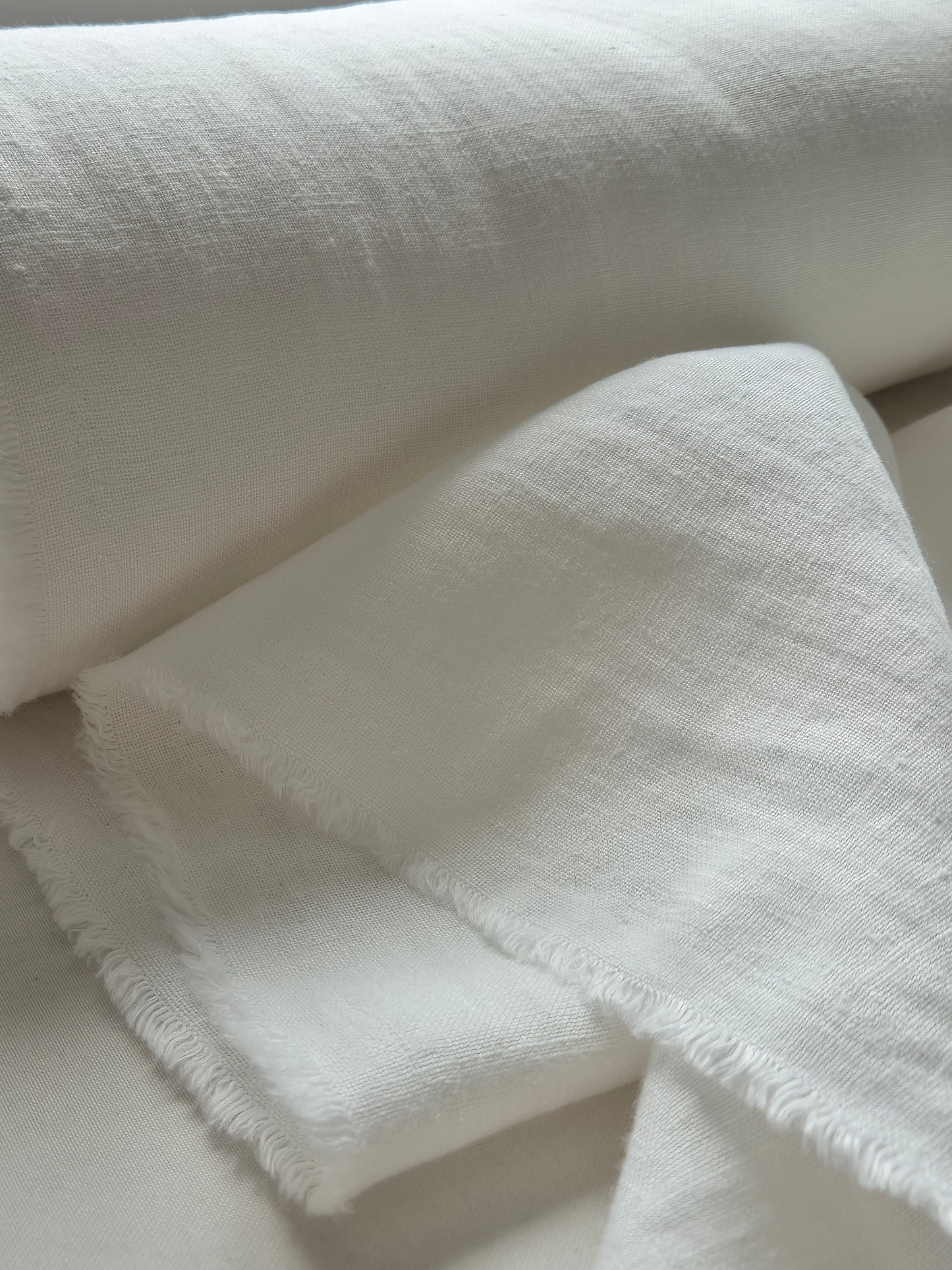 Alma Off-White Linen Fabric - AVLEN