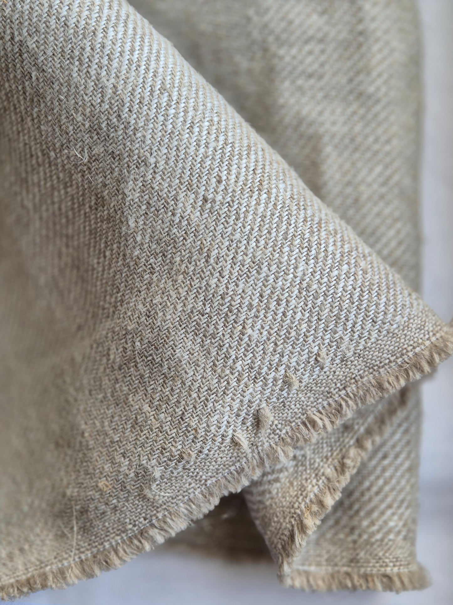 Astrid Oatmeal Linen Fabric - AVLEN