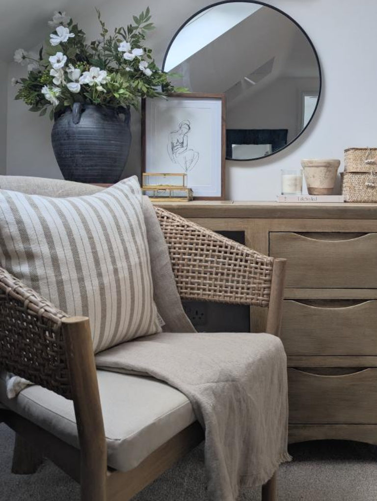 Freya White Linen Cushion Cover - AVLEN