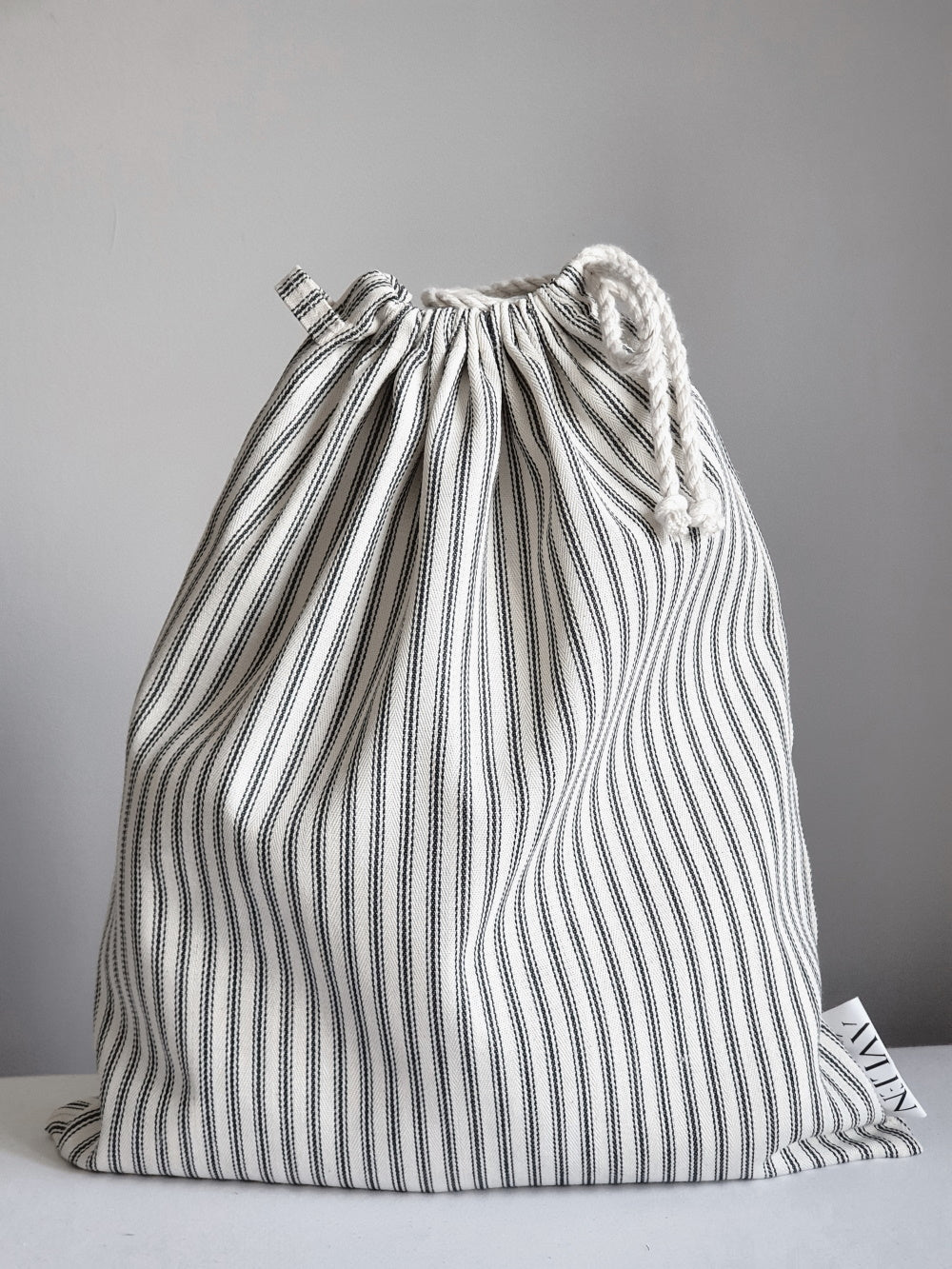 Drawstring Storage Bag | Ticking Stripe