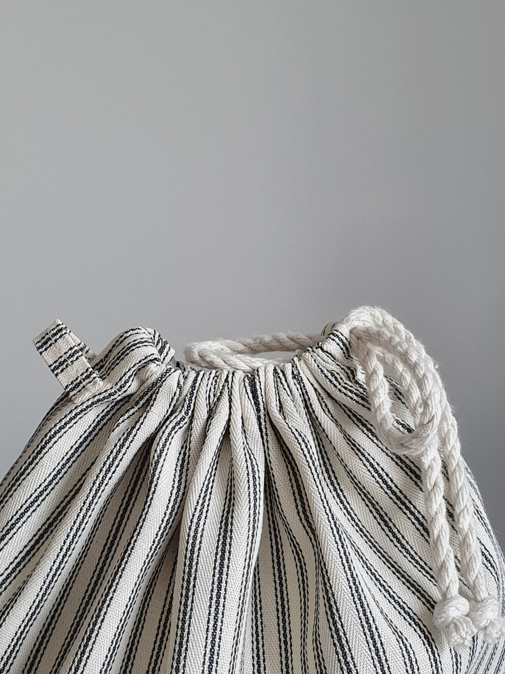 Drawstring Storage Bag | Ticking Stripe
