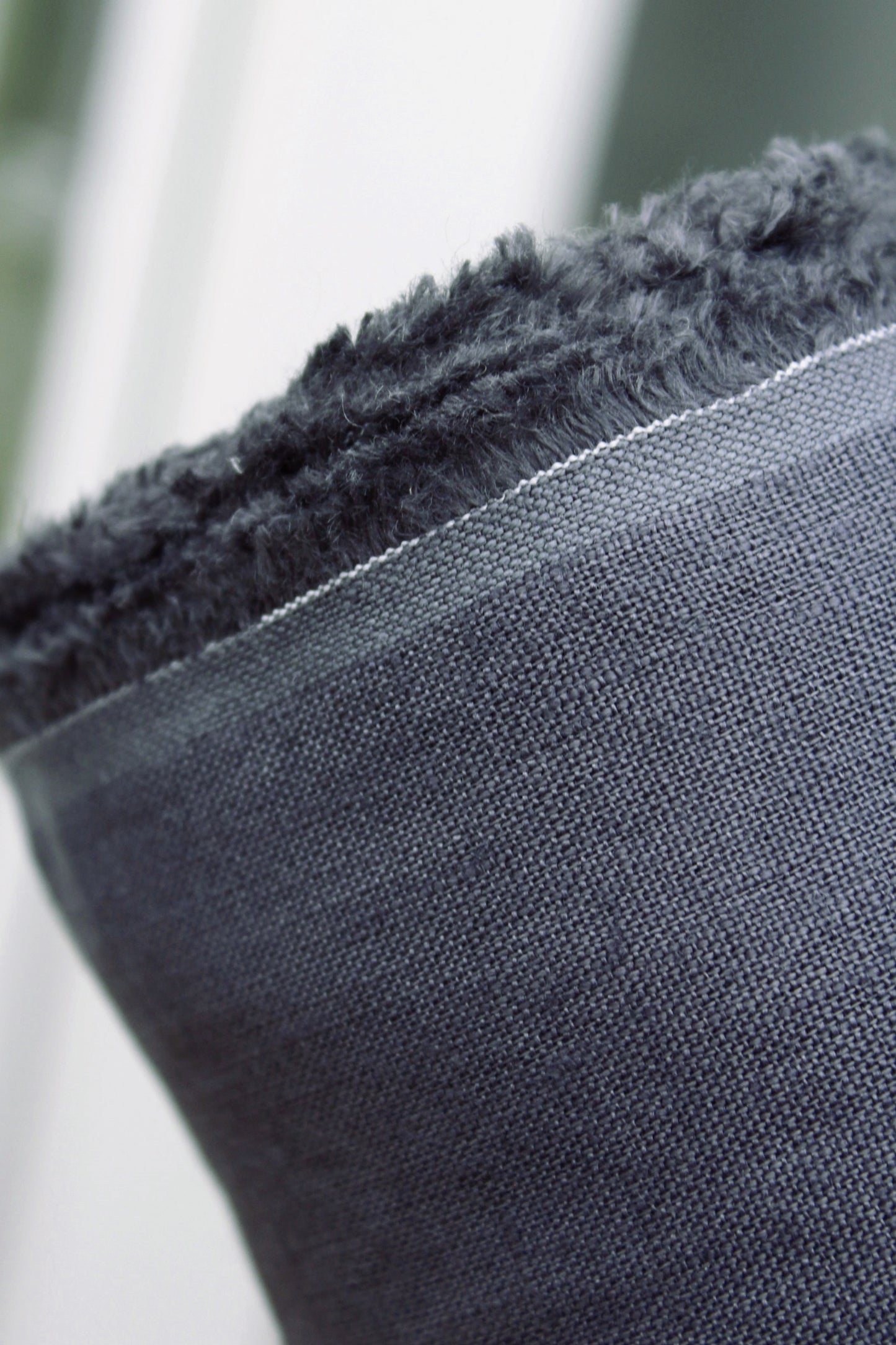 Siena Denim Grey Linen Fabric - AVLEN