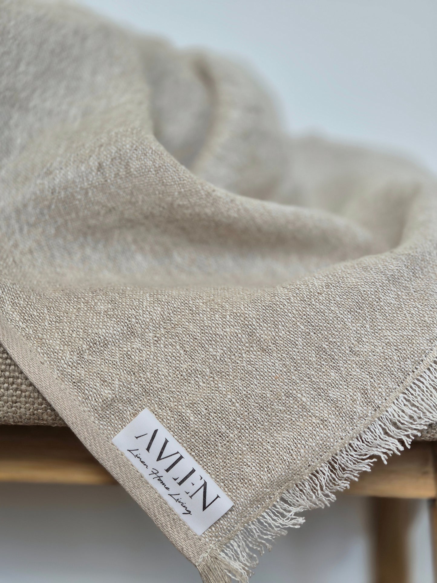 Fia soft linen blanket throw