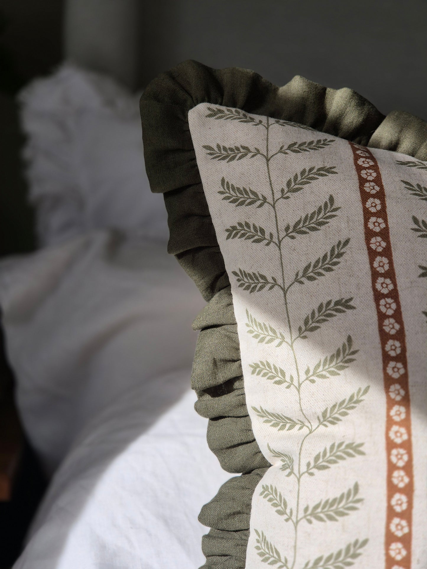 Suriane Cushion Cover | Seaweed Frill