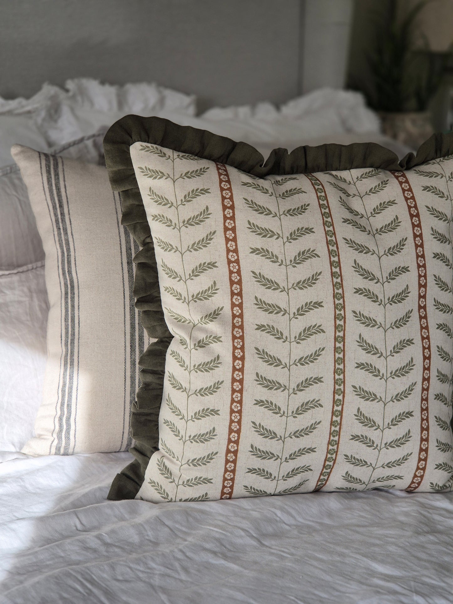 Suriane Cushion Cover | Seaweed Frill
