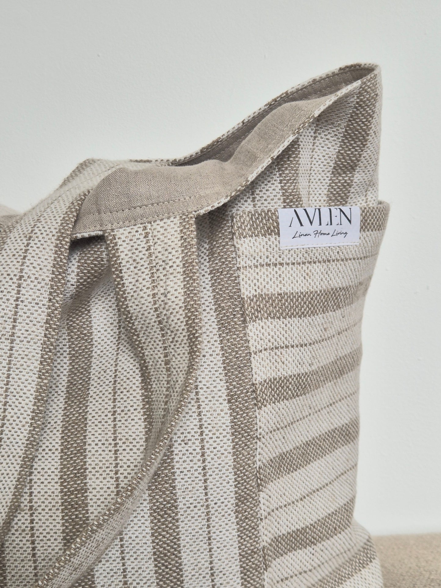 Freya Oatmeal Linen Shoulder Bag