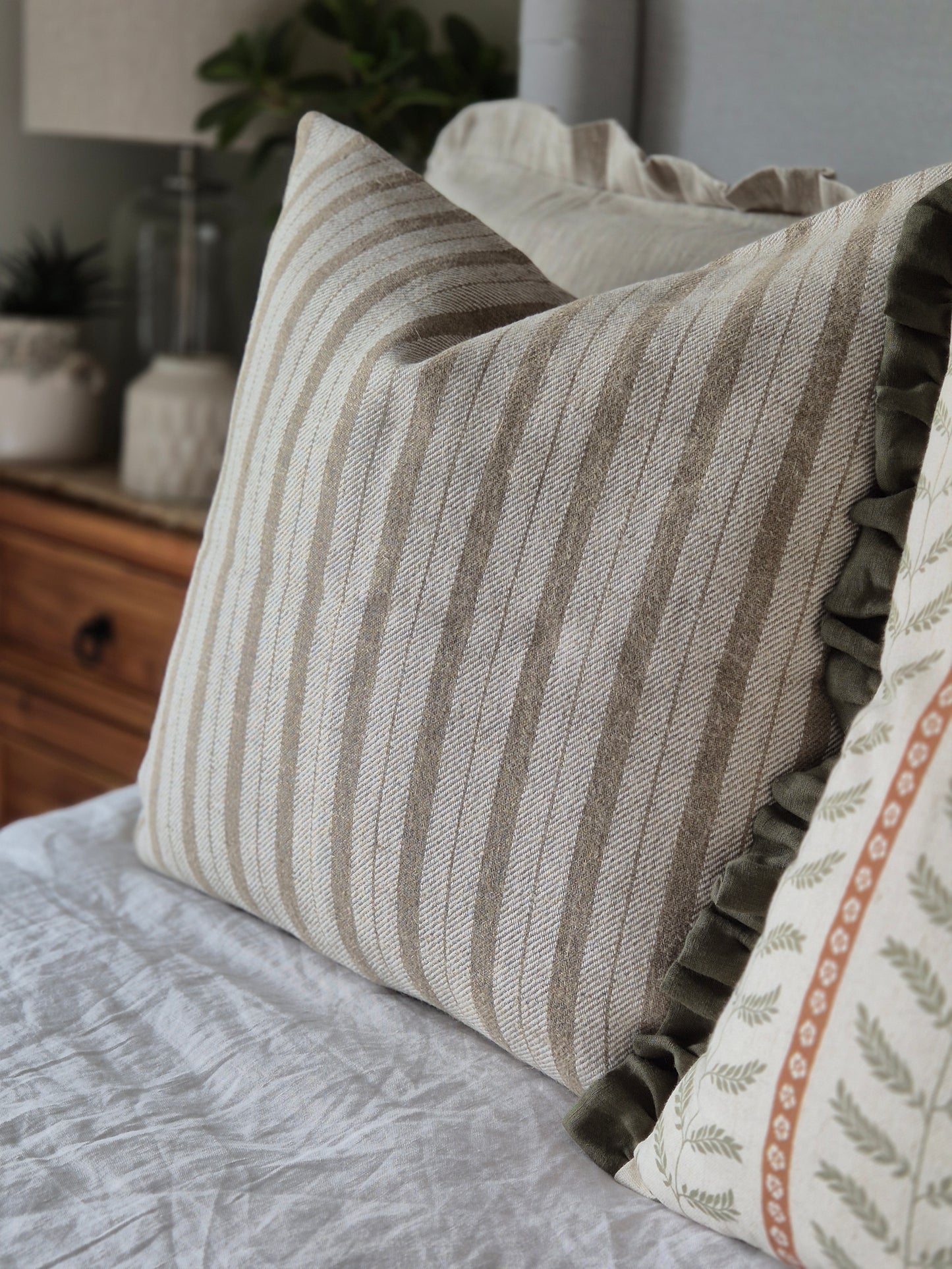 Freya Sand Linen Cushion Cover