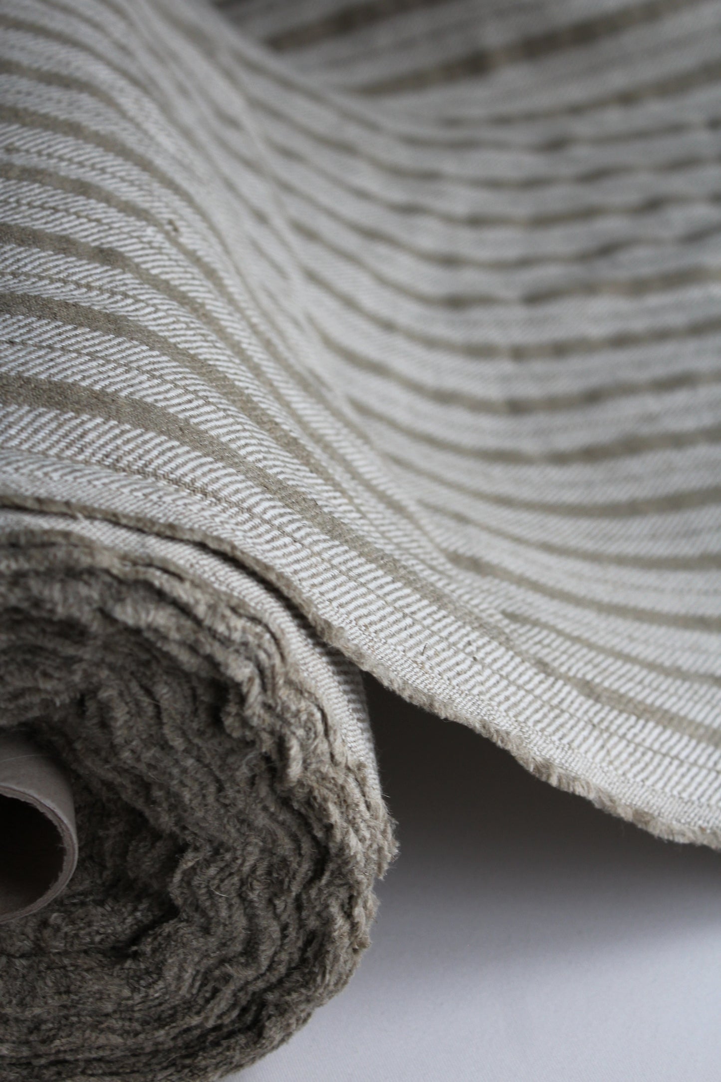 pure natural flax linen sand, oatmeal beige, natural rustic herringbone stripe texture, medium weight fabric