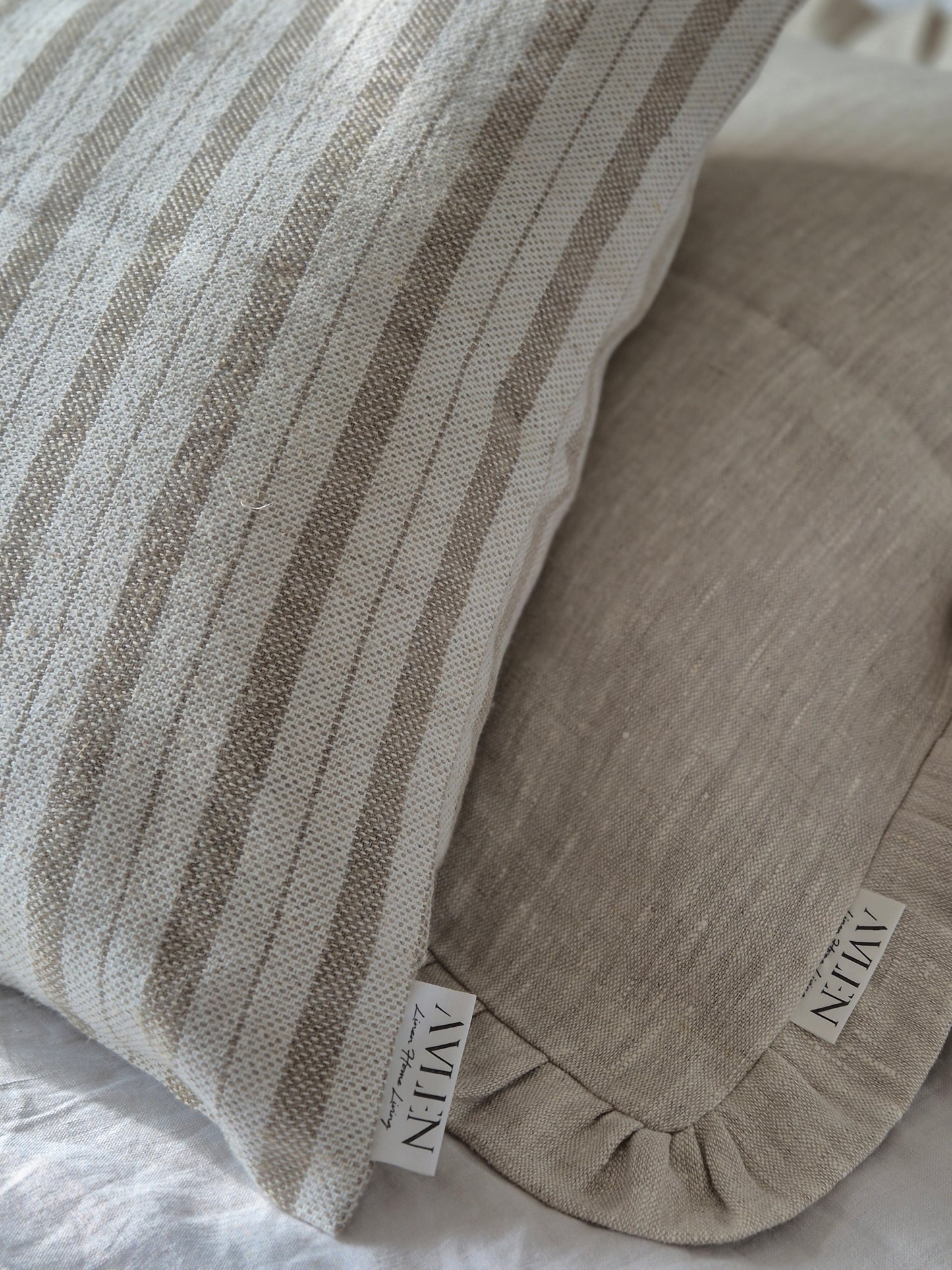 Freya Sand Linen Cushion Cover