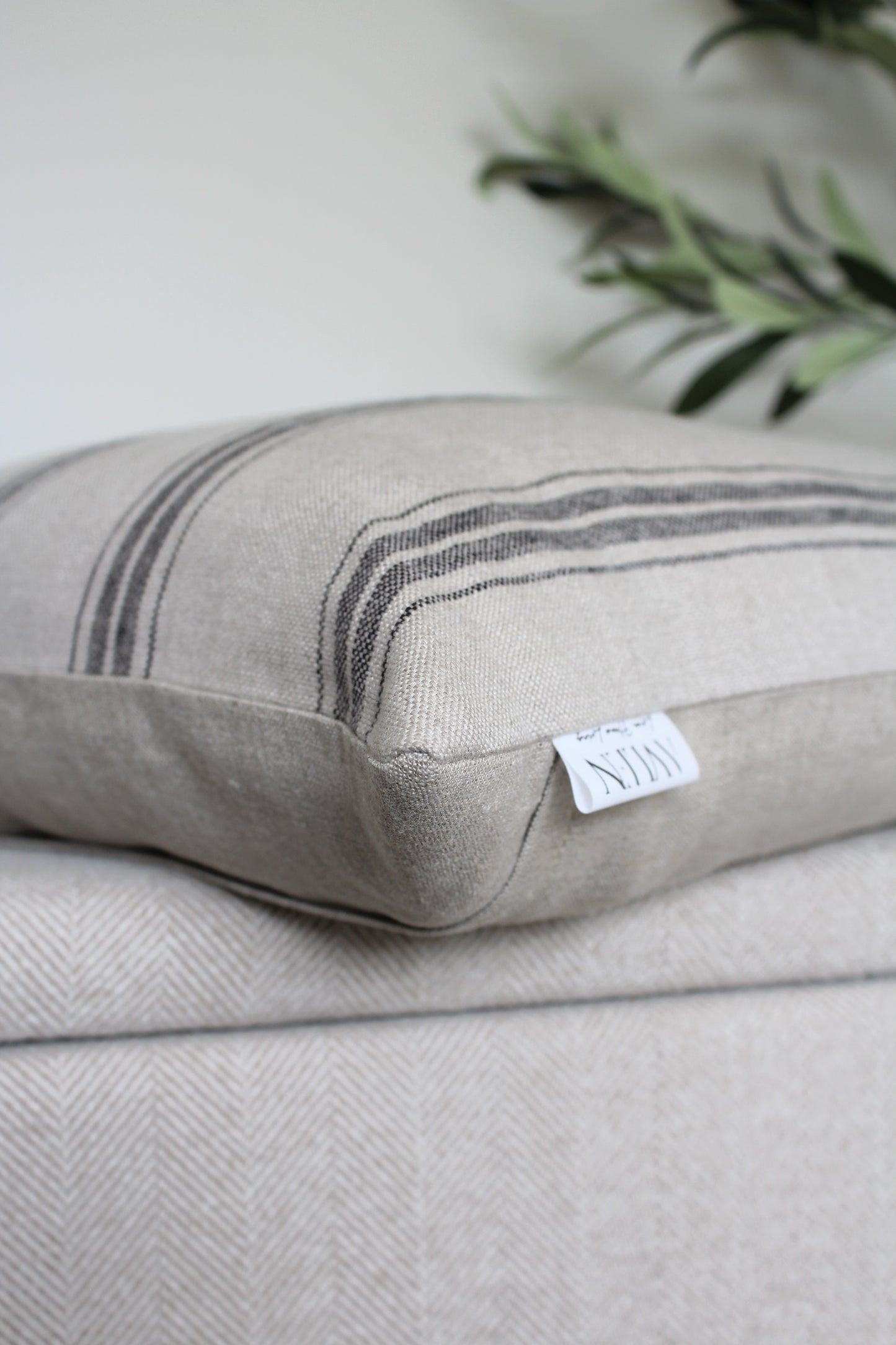 Fairmont Stripe Linen Cushion Cover - AVLEN