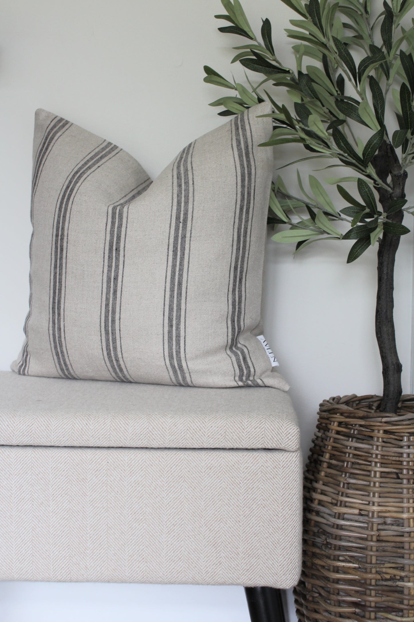 Fairmont Stripe Linen Cushion Cover - AVLEN