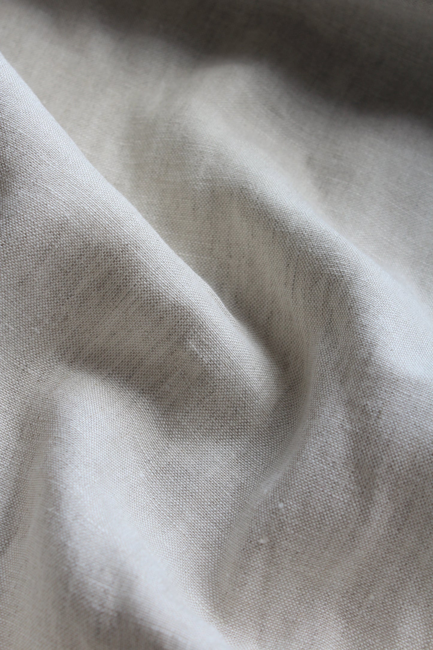 pure natural flax linen oatmeal beige plain texture medium weight