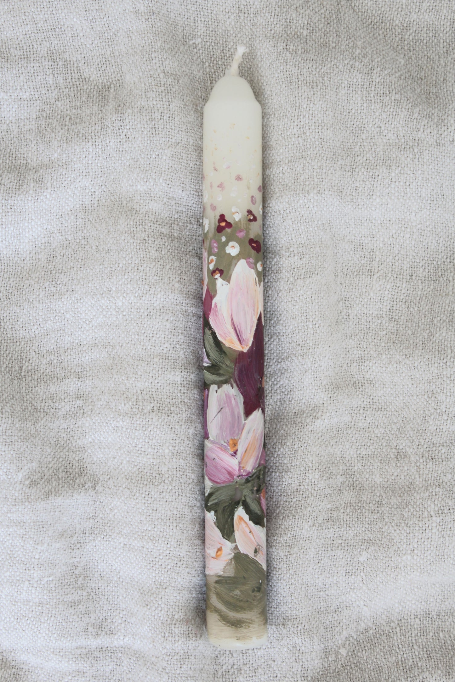 Pink Magnolias | Hand painted candle - AVLEN