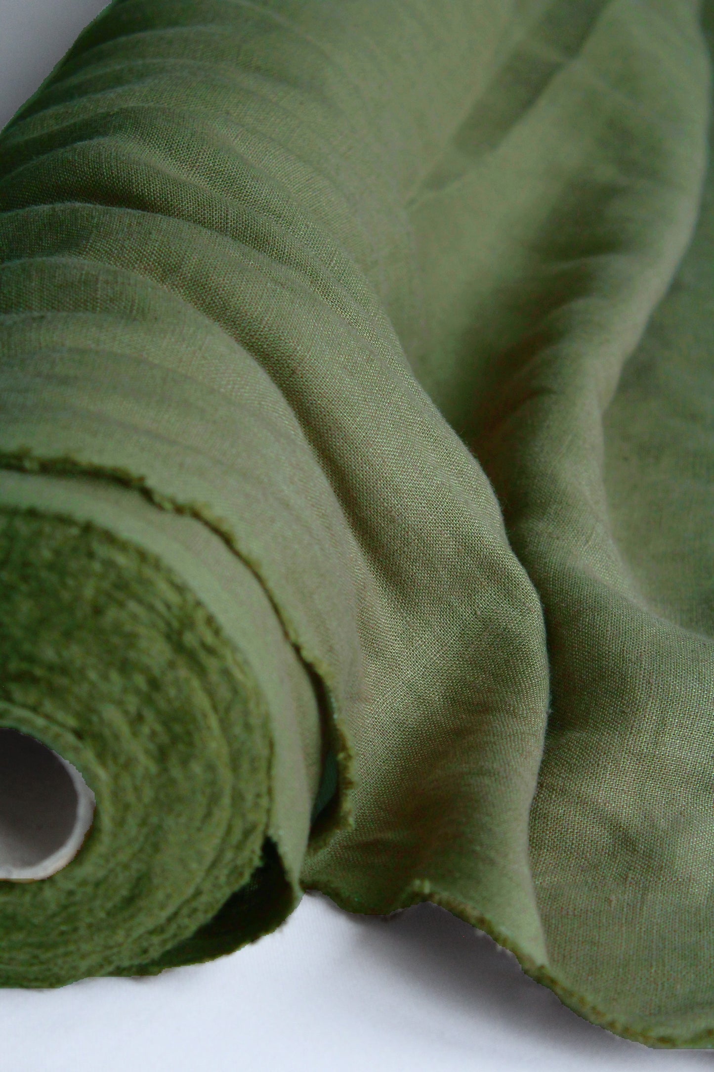 Siena Khaki Linen Fabric - AVLEN