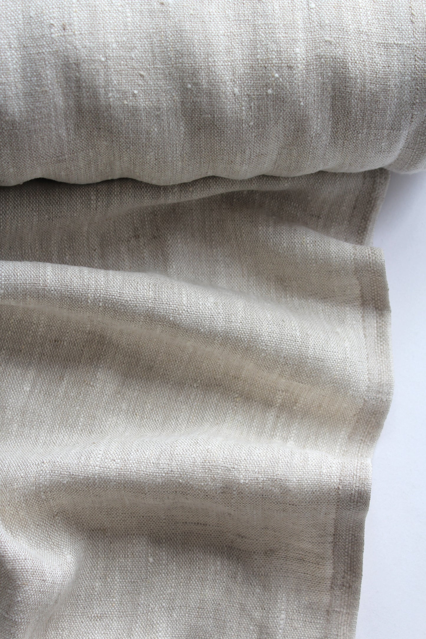 pure natural flax linen oatmeal beige, natural rustic slubby texture, medium weight fabric