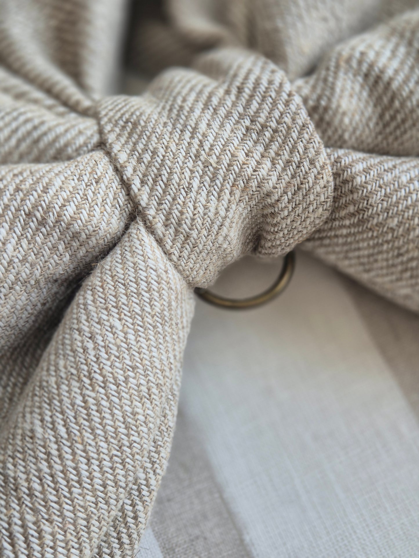 Oversized Linen Bow | Astrid Oatmeal