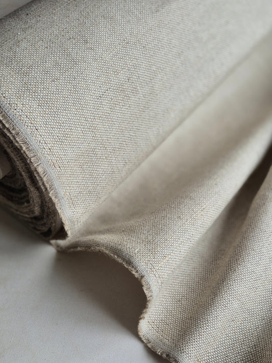 NEW Sara Oatmeal Linen Fabric - AVLEN