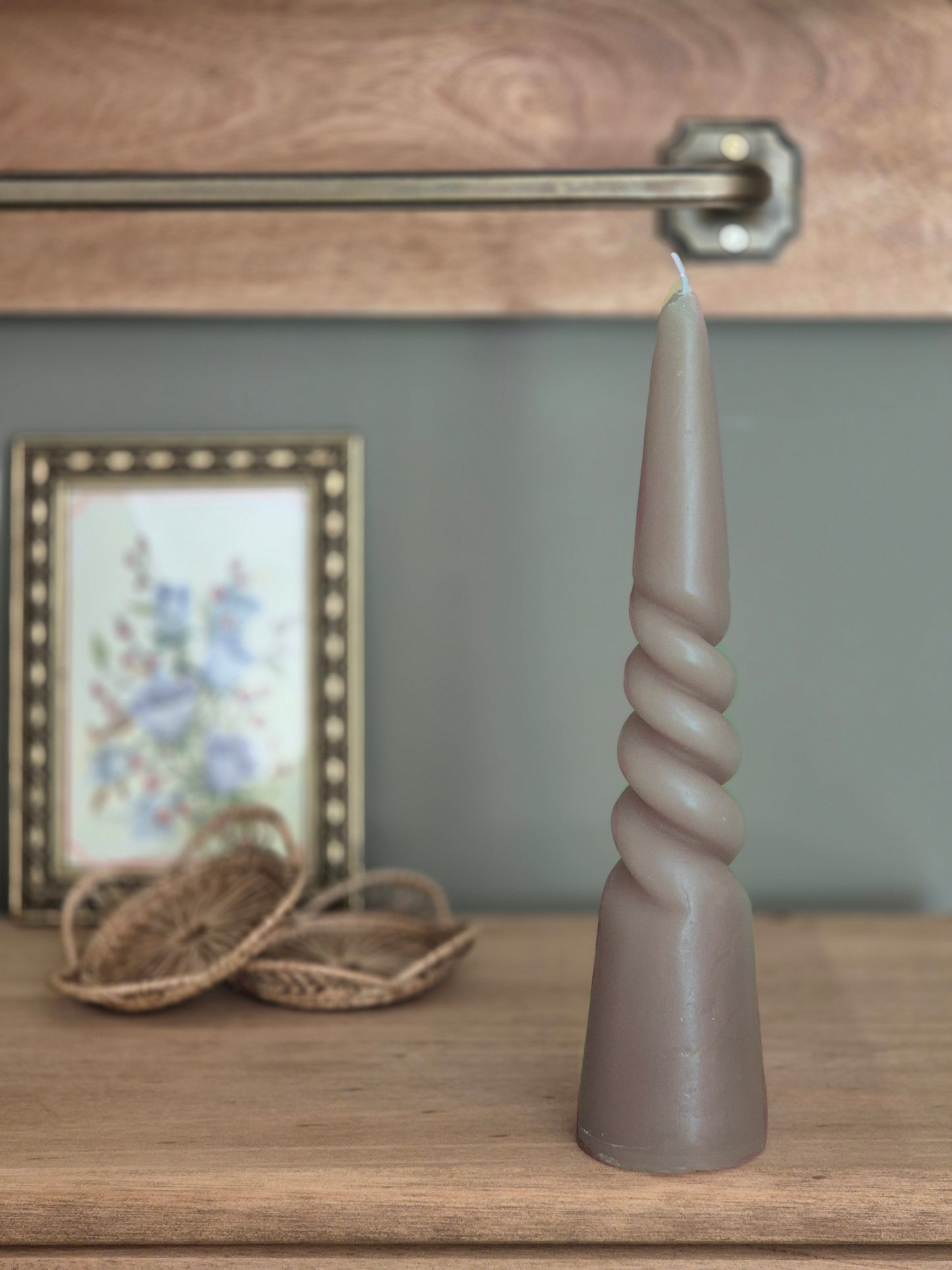 twist taper spiral chunky candle