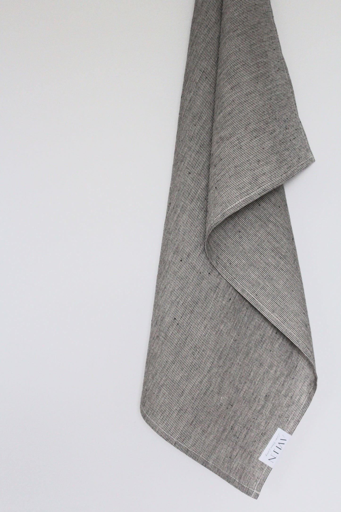 Linen Tea Towel | Mocha Stripe - AVLEN