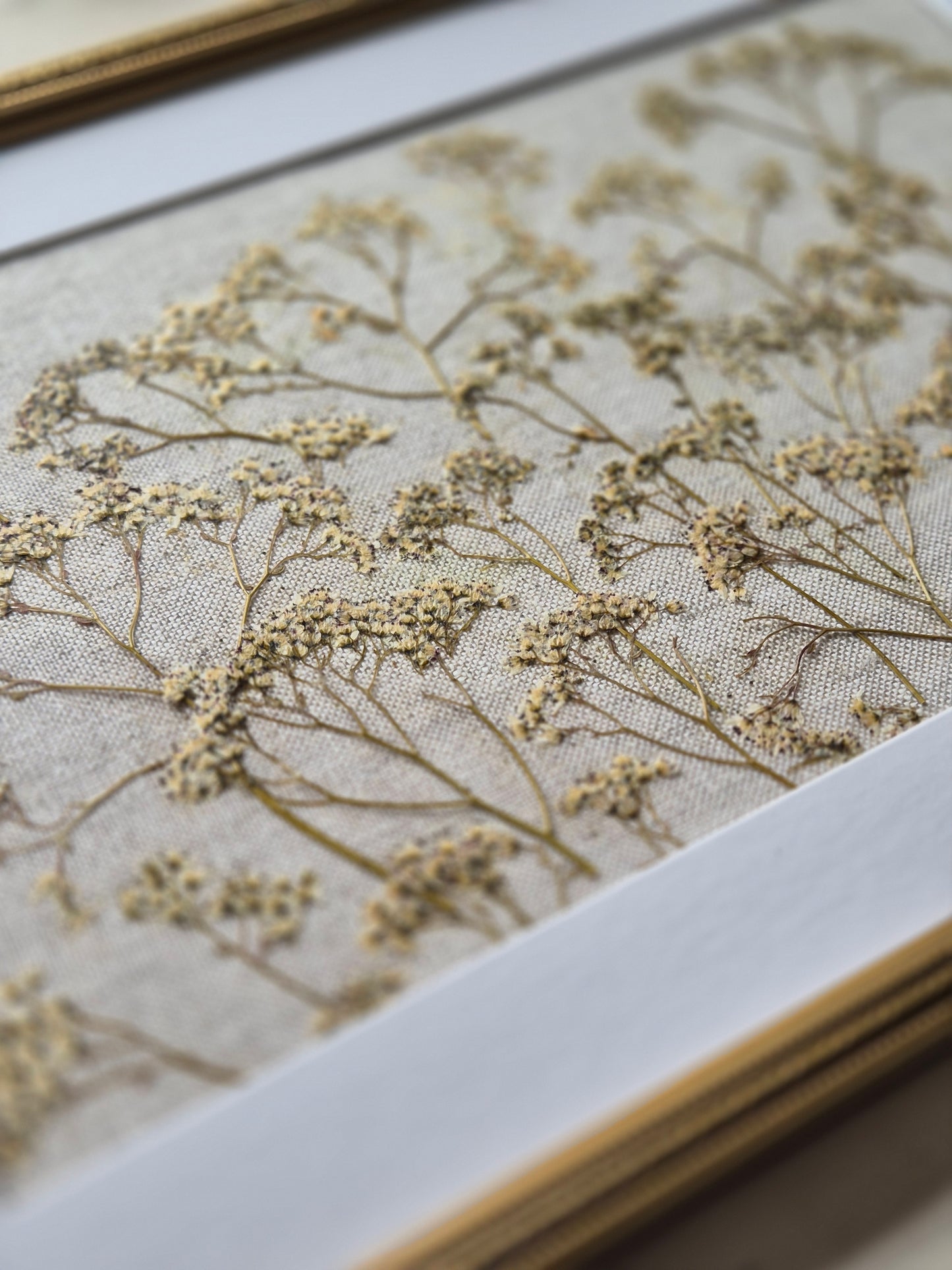 vintage gold frame floral art