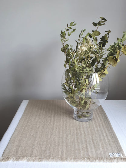 Linen Table Runner | Pia Stripe - AVLEN