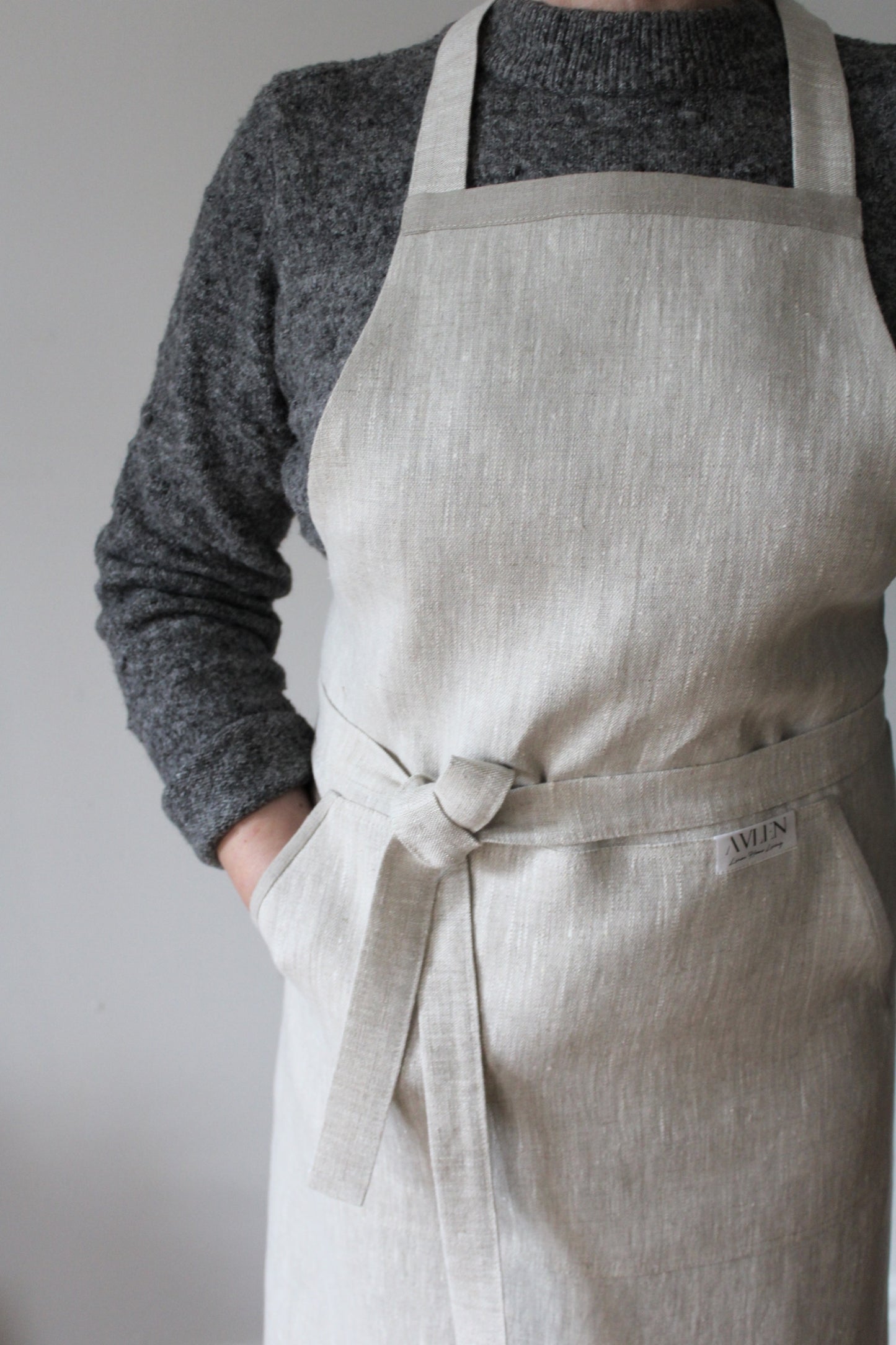 Linen Apron | Oatmeal