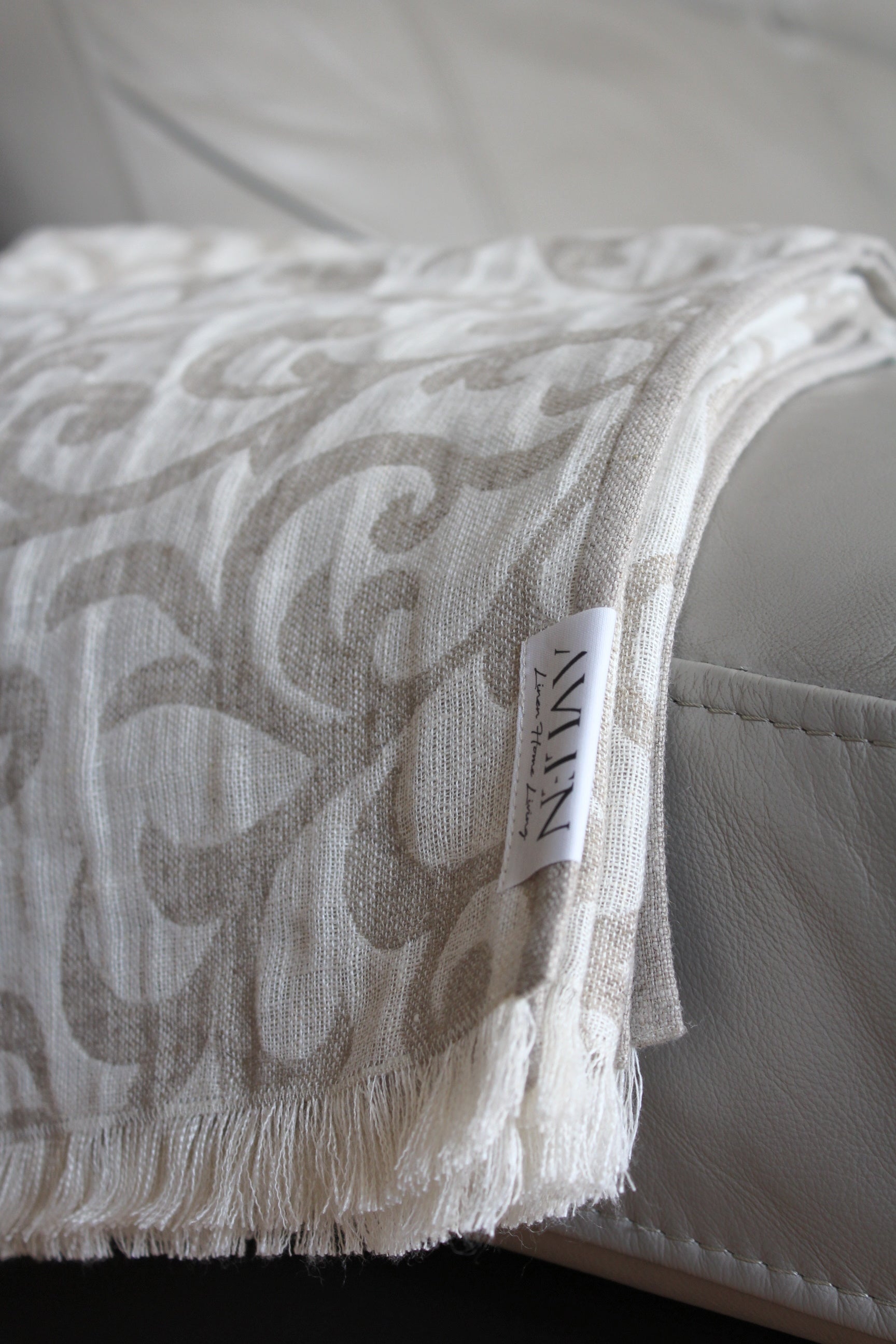 Jacquard Linen Blanket Throw - AVLEN