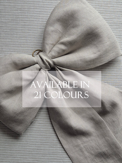 Bespoke Oversized Linen Bow | 21 colours