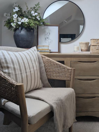 Freya White Linen Cushion Cover - AVLEN