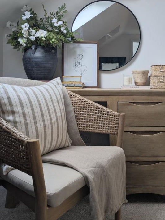 Freya White Linen Cushion Cover - AVLEN
