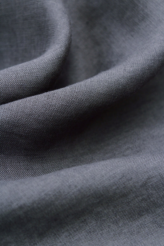 Siena Denim Grey Linen Fabric - AVLEN