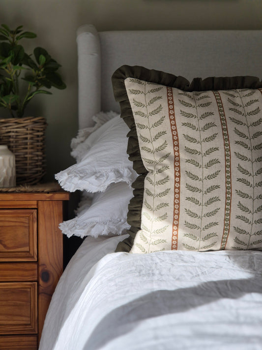 Suriane Cushion Cover  | Seaweed Frill