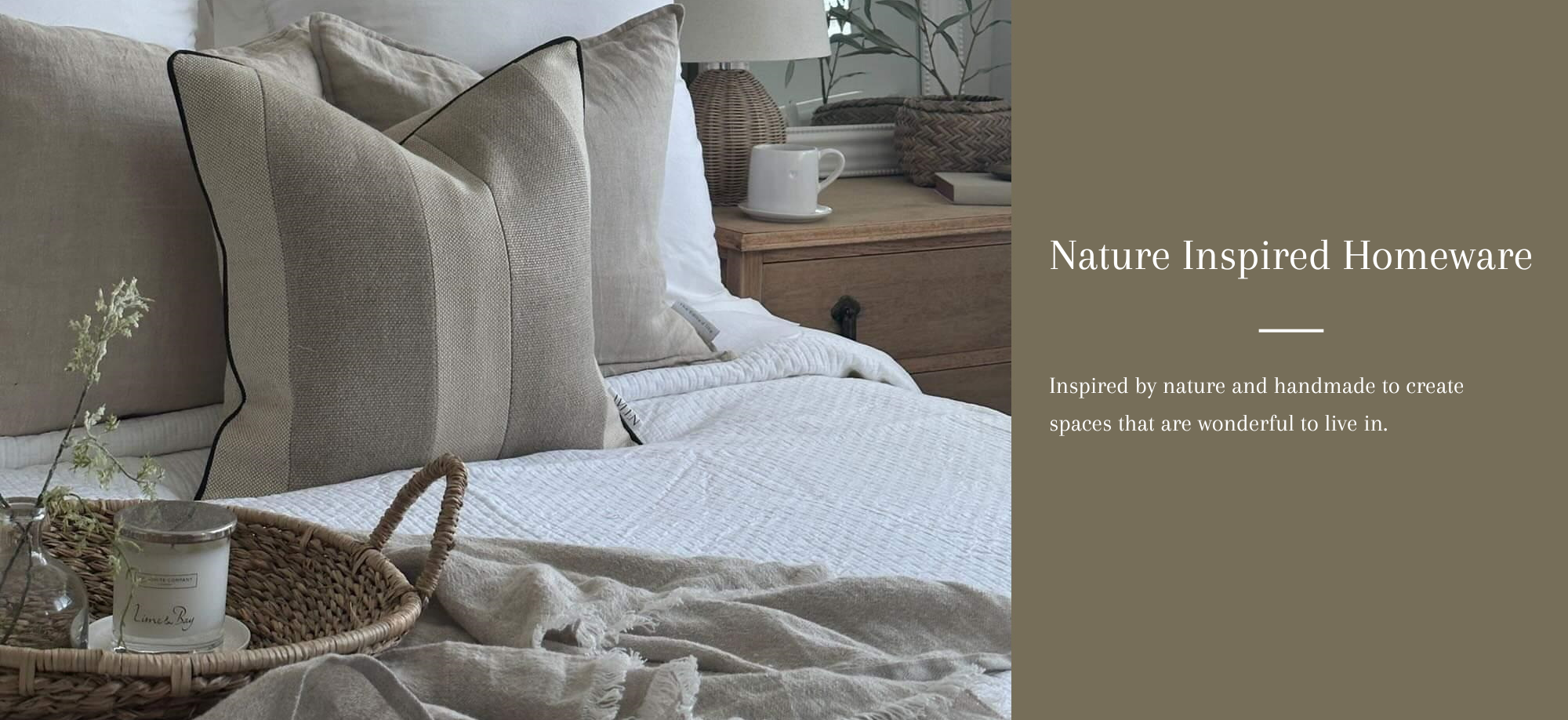 Natural linen homeware decor and accessories