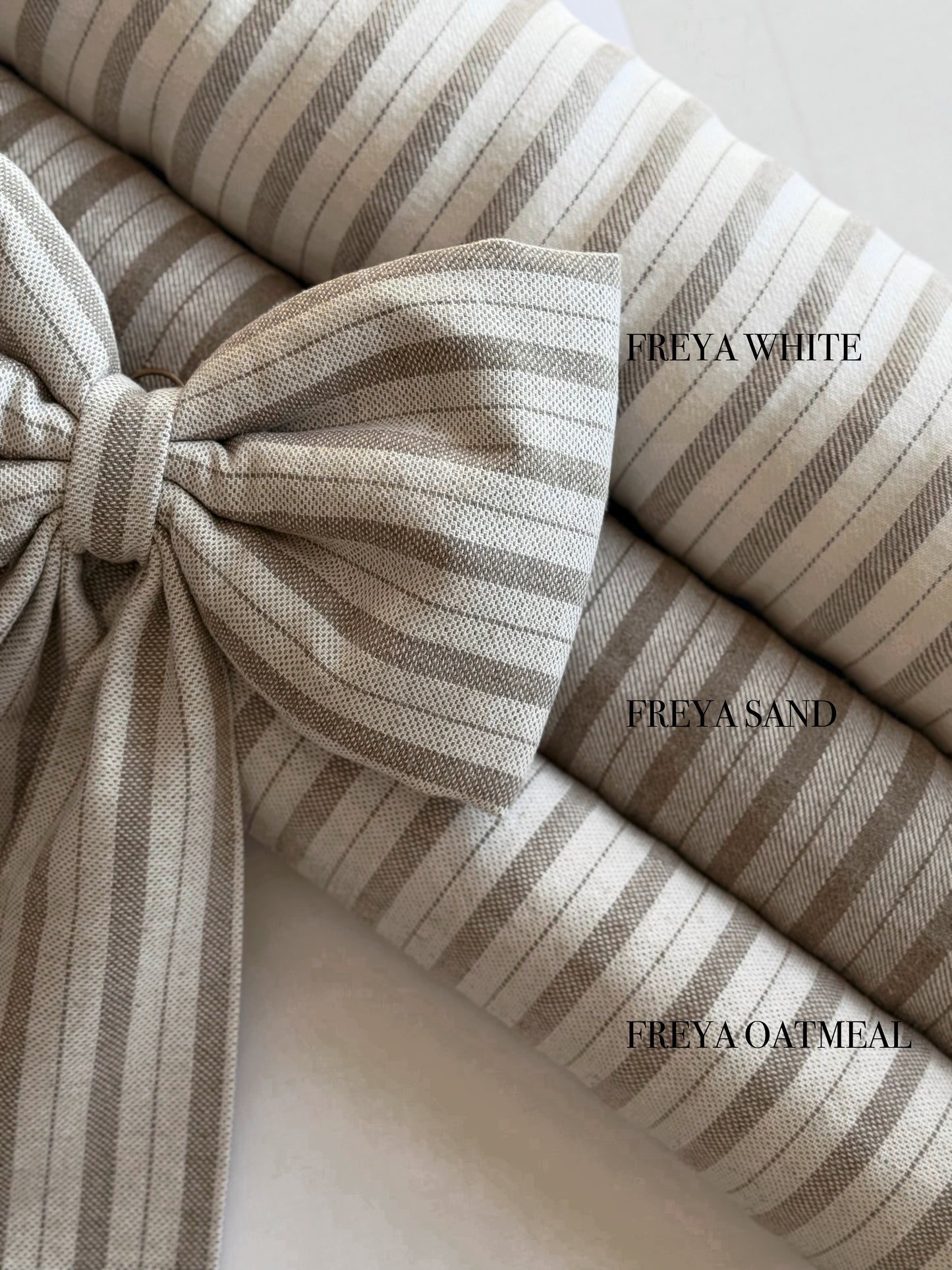 Oversized Linen Bow | Freya Stripe