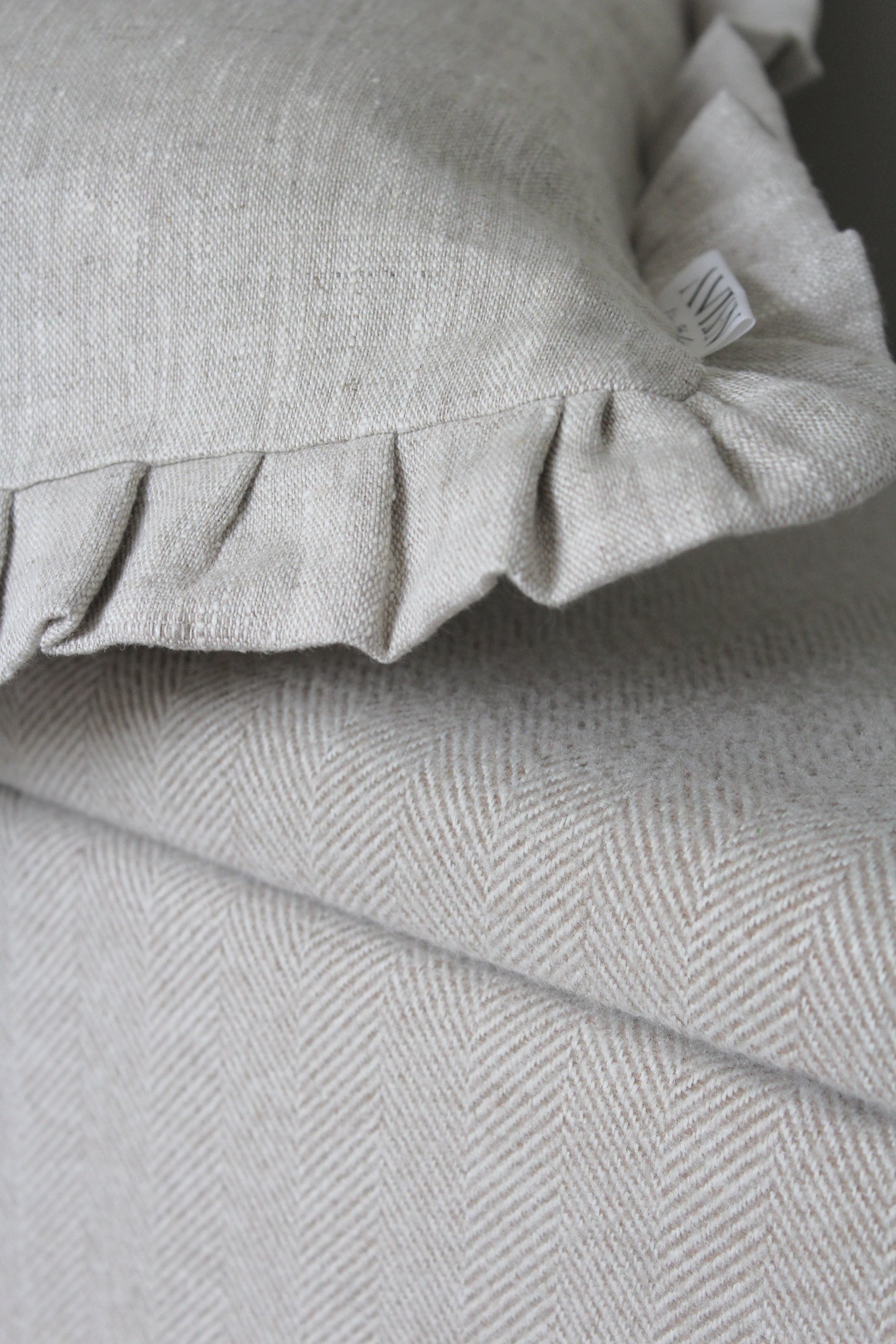 Rufflette Linen Cushion Cover | 2 colours available - AVLEN