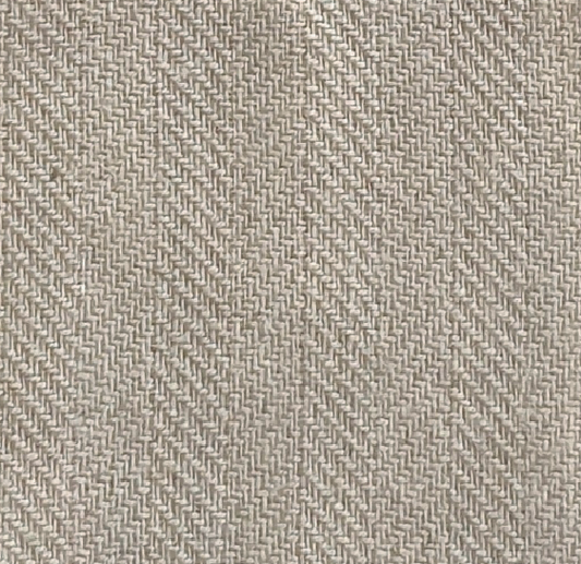 Herringbone Taupe Linen Fabric - PRODUCT SAMPLE ONLY - AVLEN