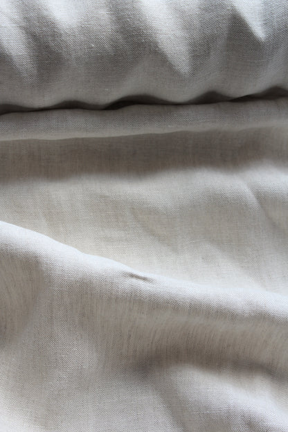 pure natural flax linen oatmeal beige plain texture medium weight fabric 