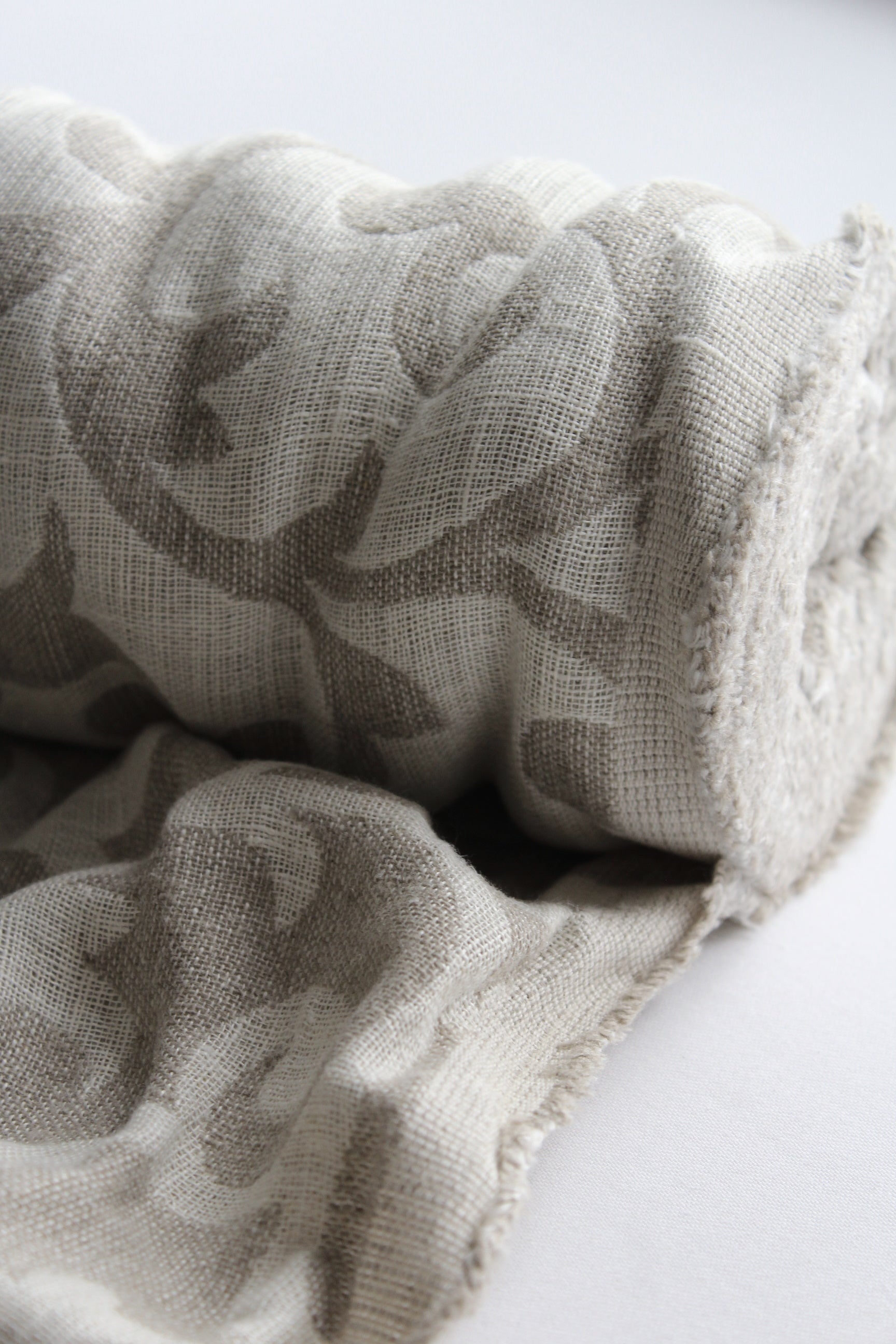 Double Woven Jacquard Linen Fabric