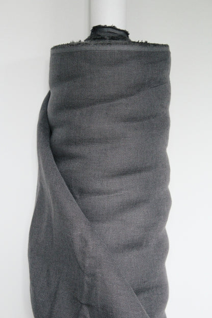 Oscar Grey Linen Fabric - AVLEN