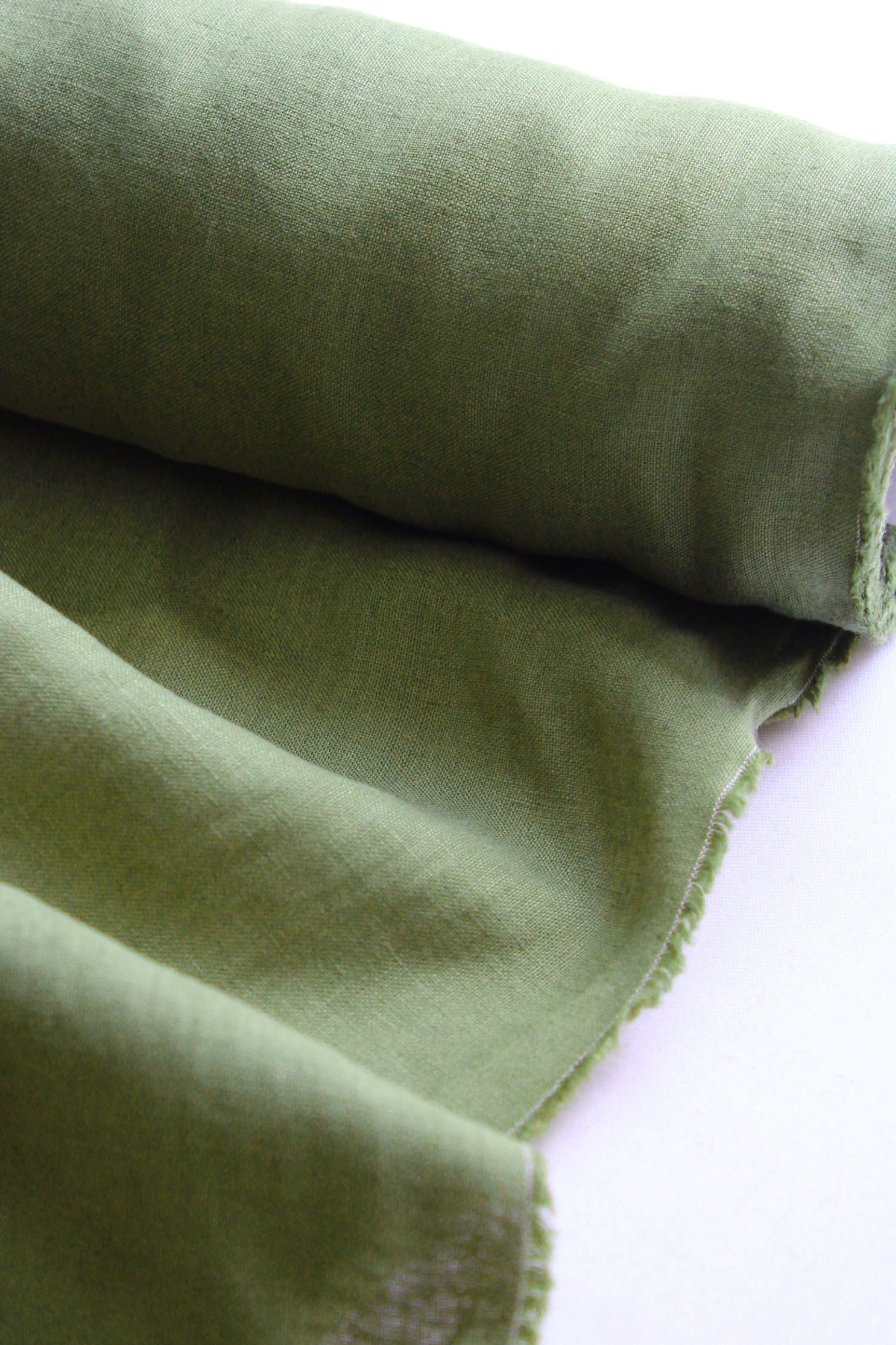 Siena Khaki Linen Fabric - AVLEN