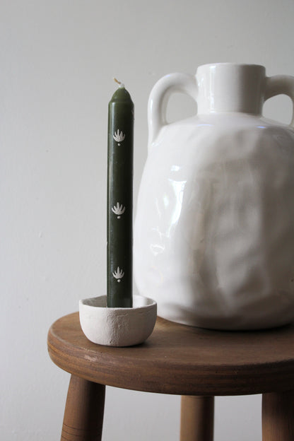 Dainty Taupe Print | Hand painted candle - AVLEN