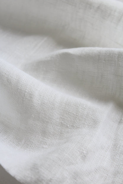 Maya White Linen Fabric - AVLEN