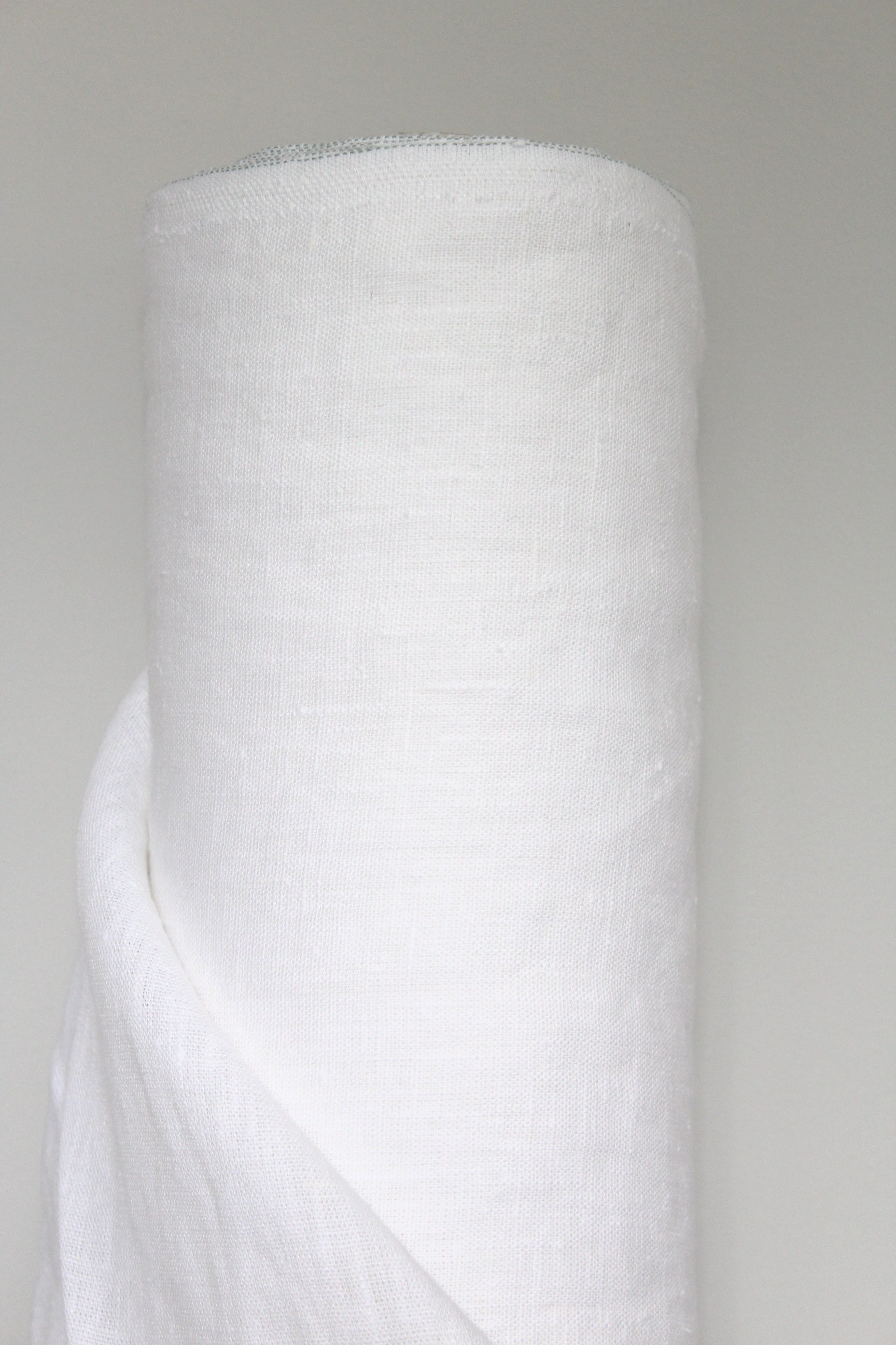 Maya White Linen Fabric - AVLEN