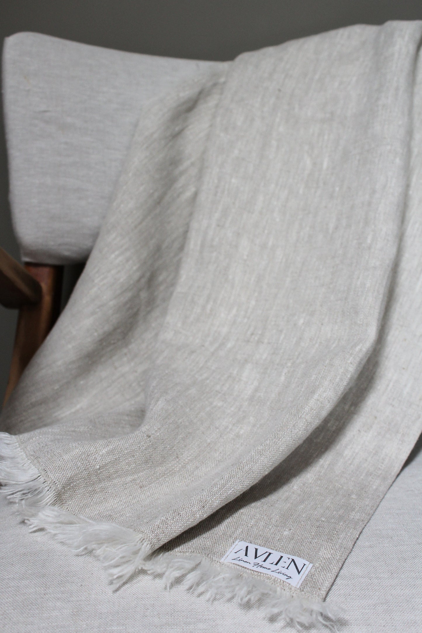 Mira Linen Blanket Throw | 2 colours available - AVLEN