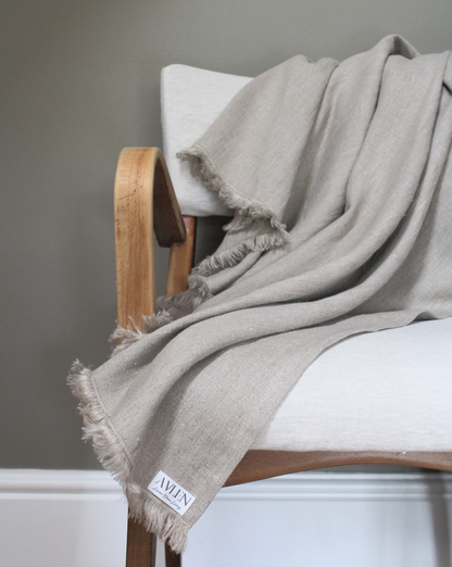 Mira Linen Blanket Throw | 2 colours available - AVLEN
