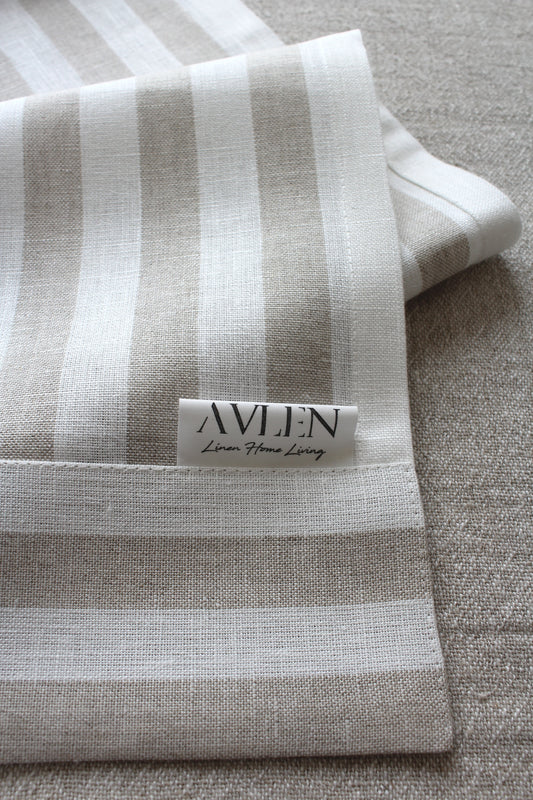 Linen Table Runner | Ella Stripe - AVLEN