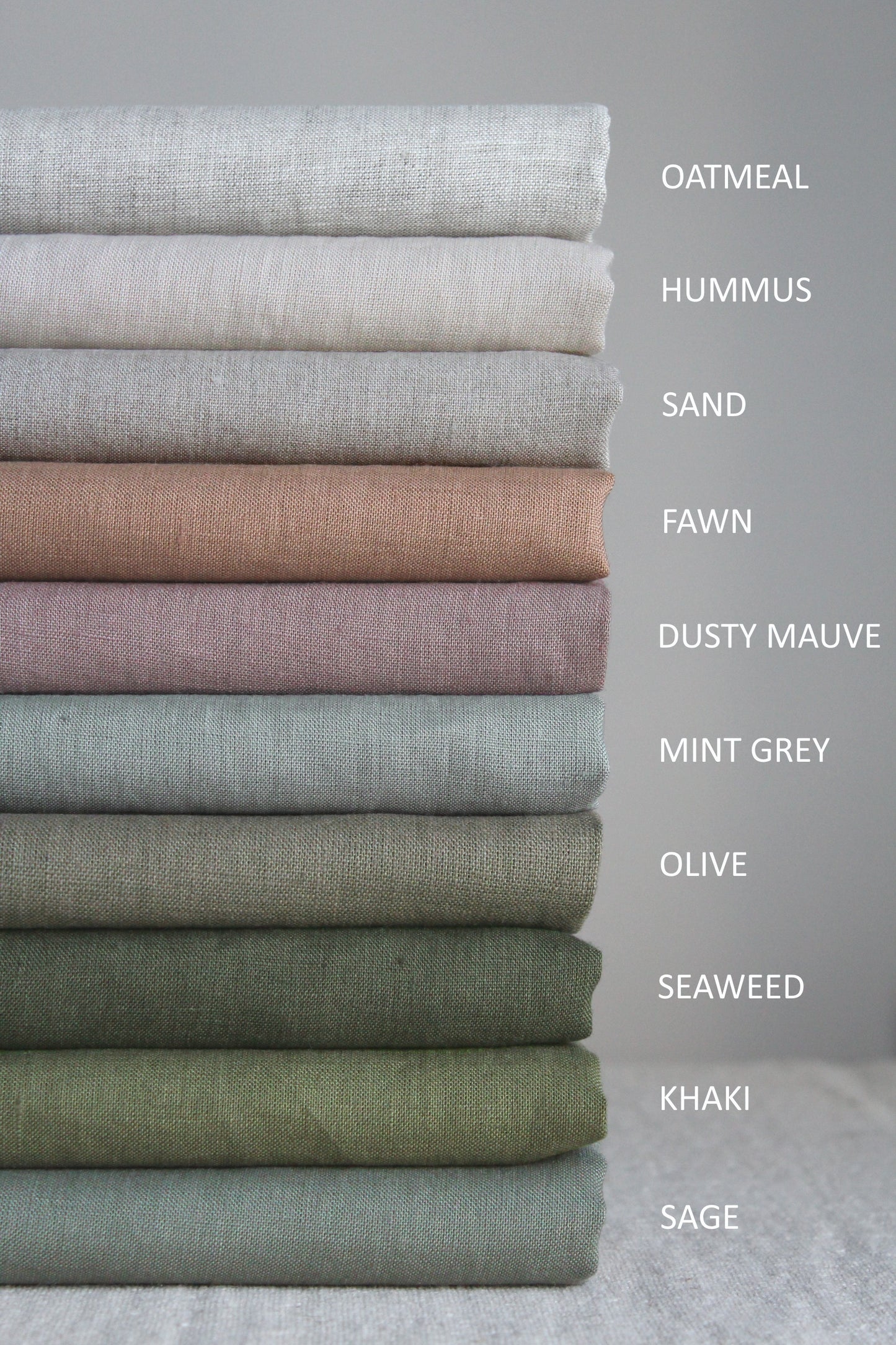 Siena Seaweed Linen Fabric - AVLEN