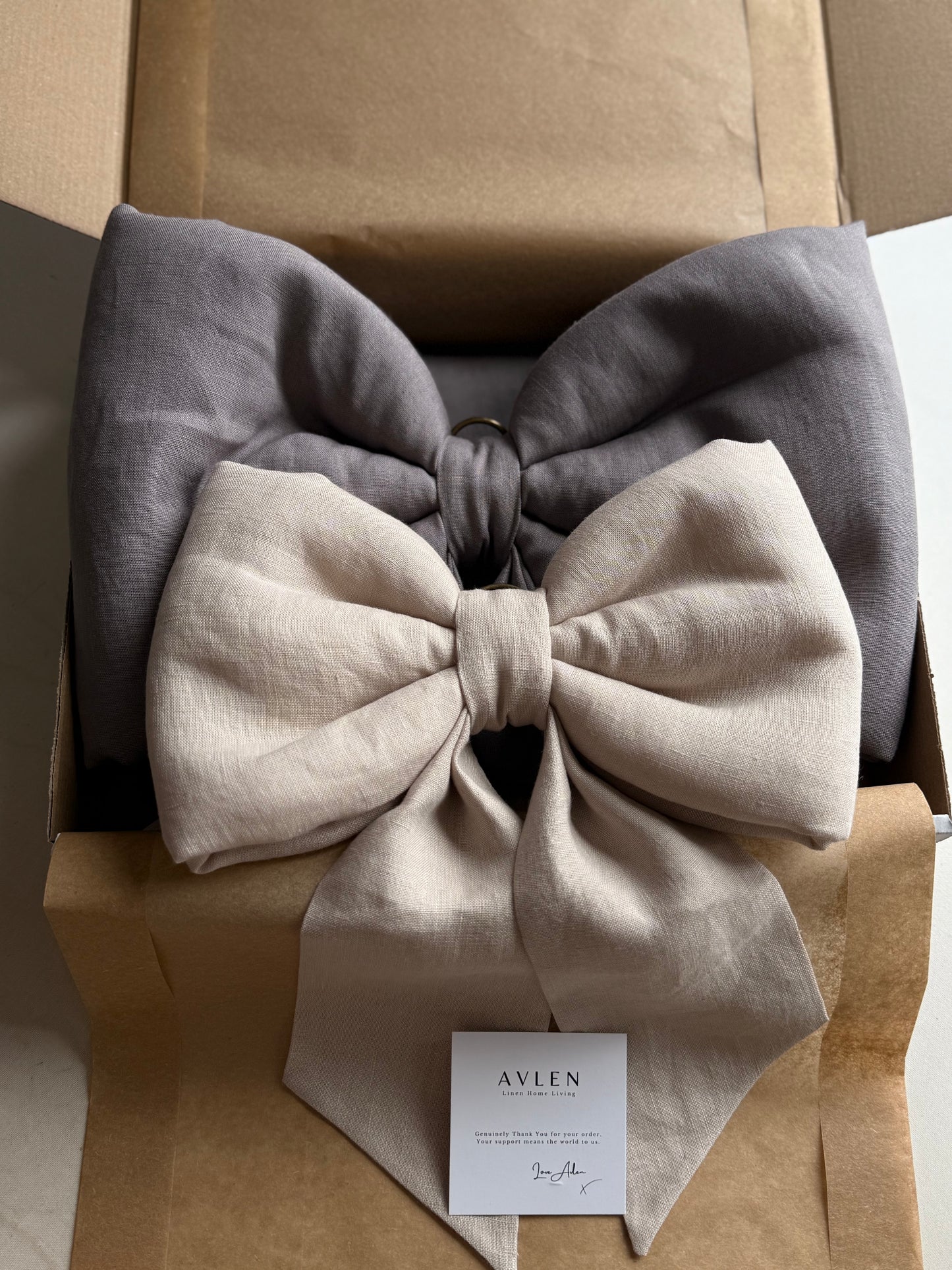 Bespoke Mini Linen Bow | 21 colours - AVLEN