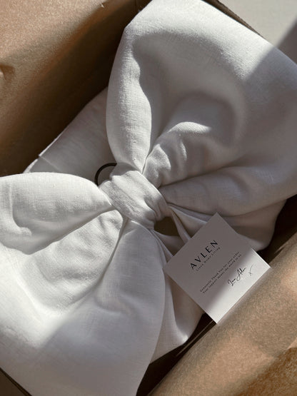Bespoke Oversized Linen Bow | 21 colours - AVLEN
